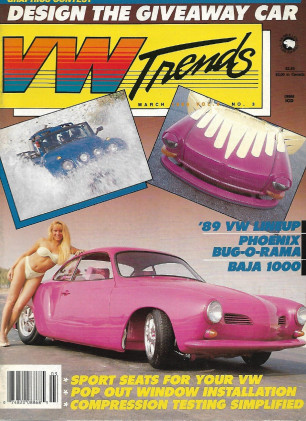 VW TRENDS 1989 MAR - CORBEAU SEATS INSTALLED, POP-OUT REAR WINDOW